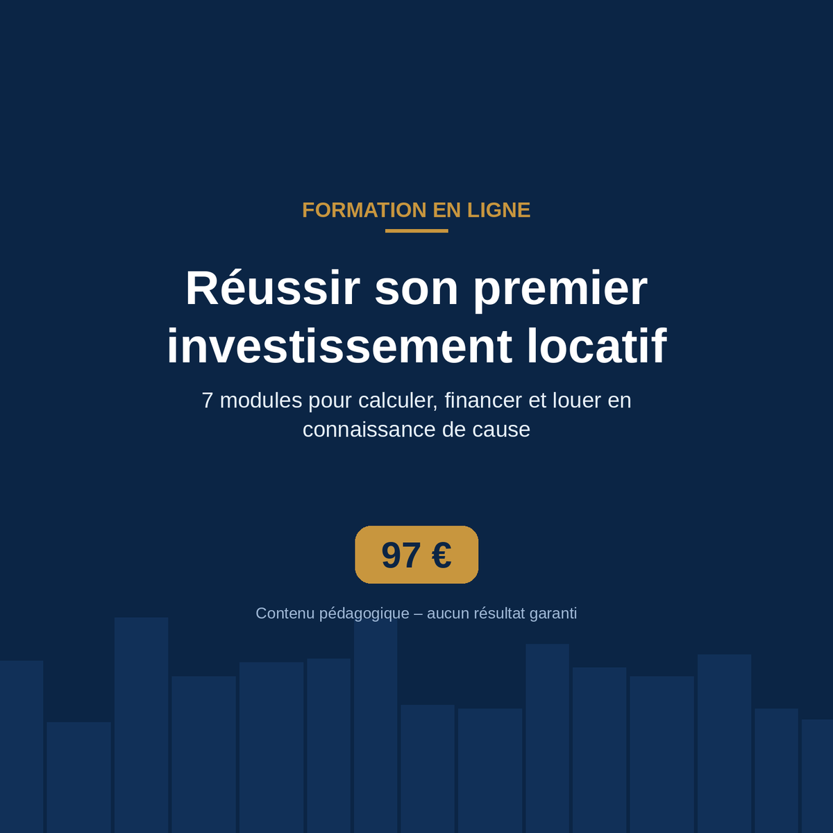 Réussir son premier investissement locatif – La formation