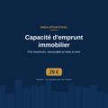 Simulateur de capacité d'emprunt immobilier – Excel