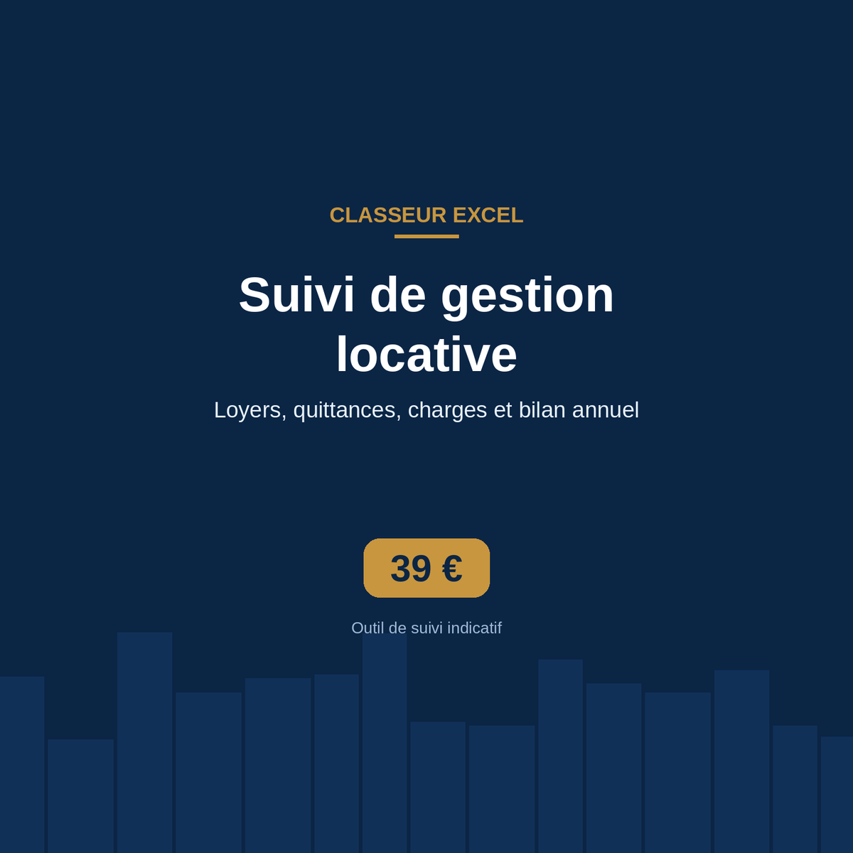 Suivi de gestion locative – Loyers, quittances et charges (Excel)